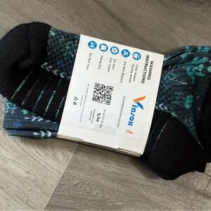 Vibrant Black and Blue Athletic Socks
